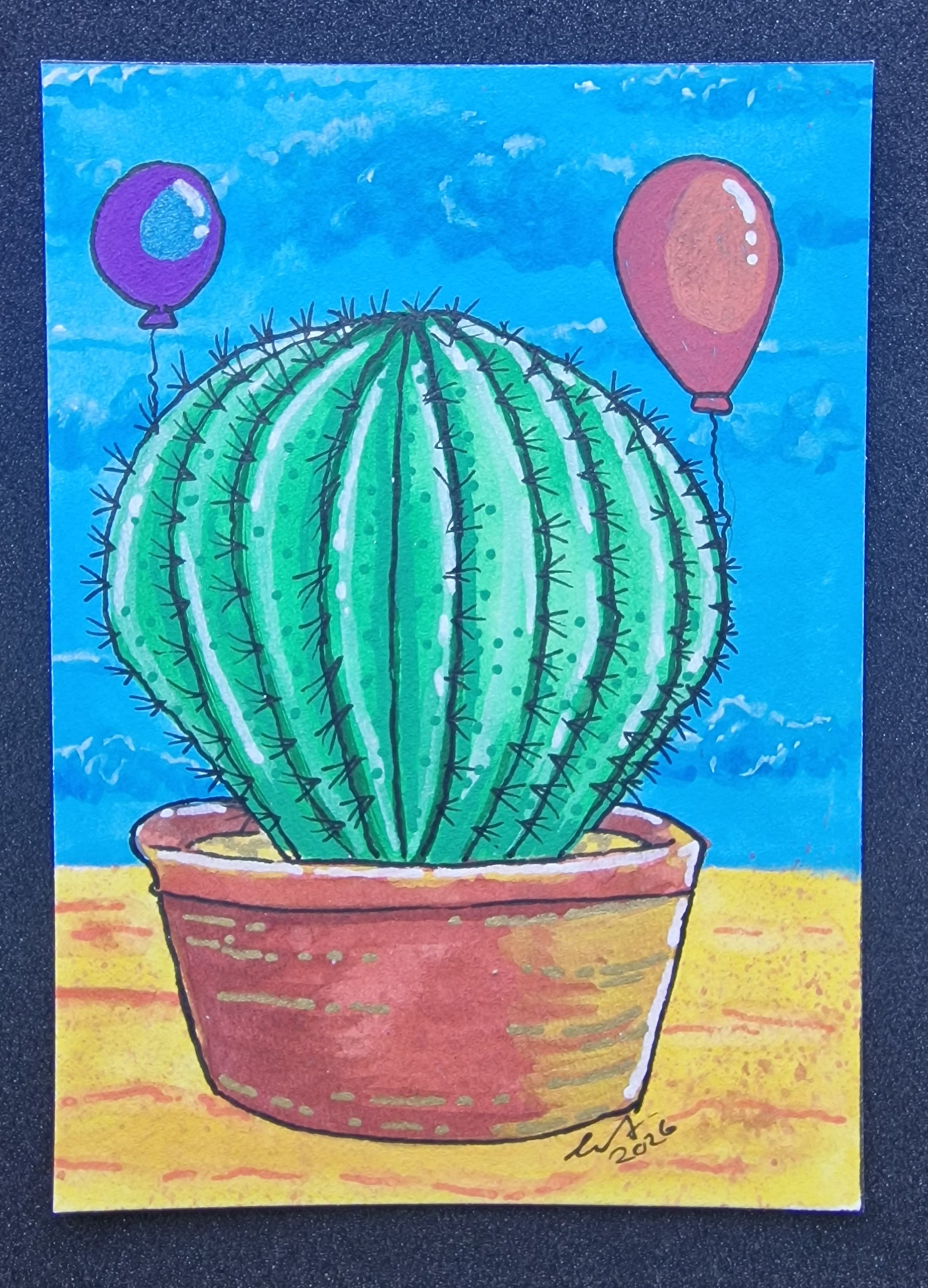 Original art ACEO'S Cactus