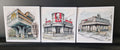 Fast food illustration greeting cards