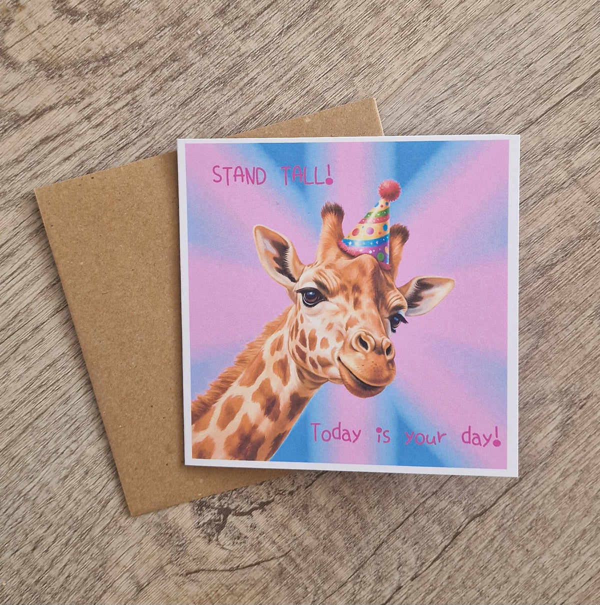 Funky Giraffe Birthday card