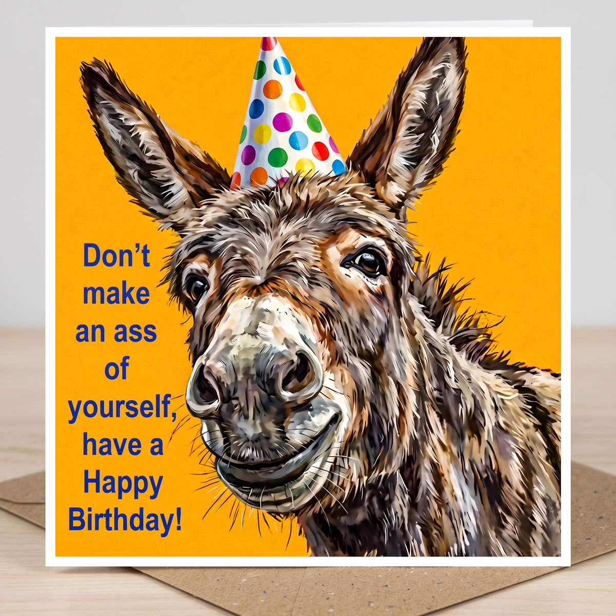 Don't make an ass of yourself Birthday card