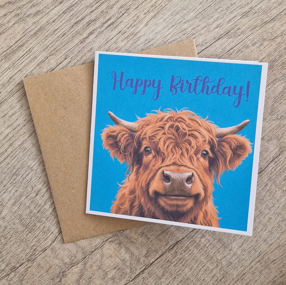 Cute Highland Cow Birthday card