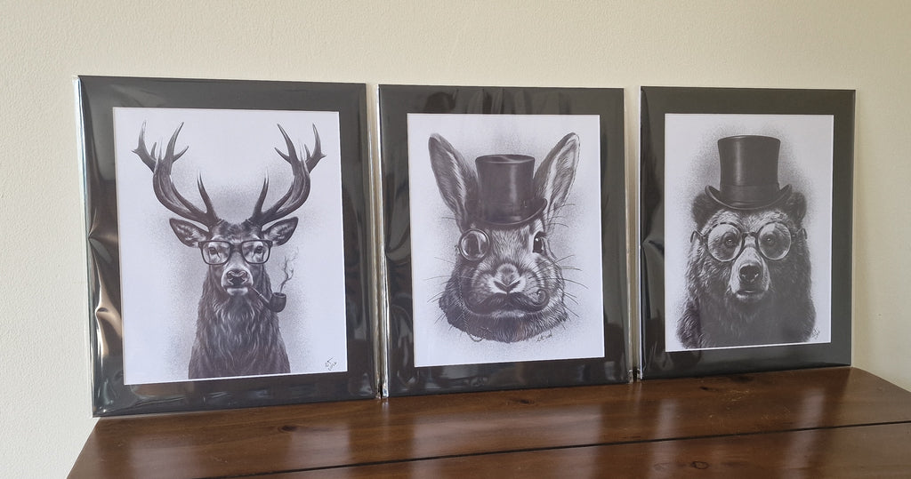 Victorian animal portrait print