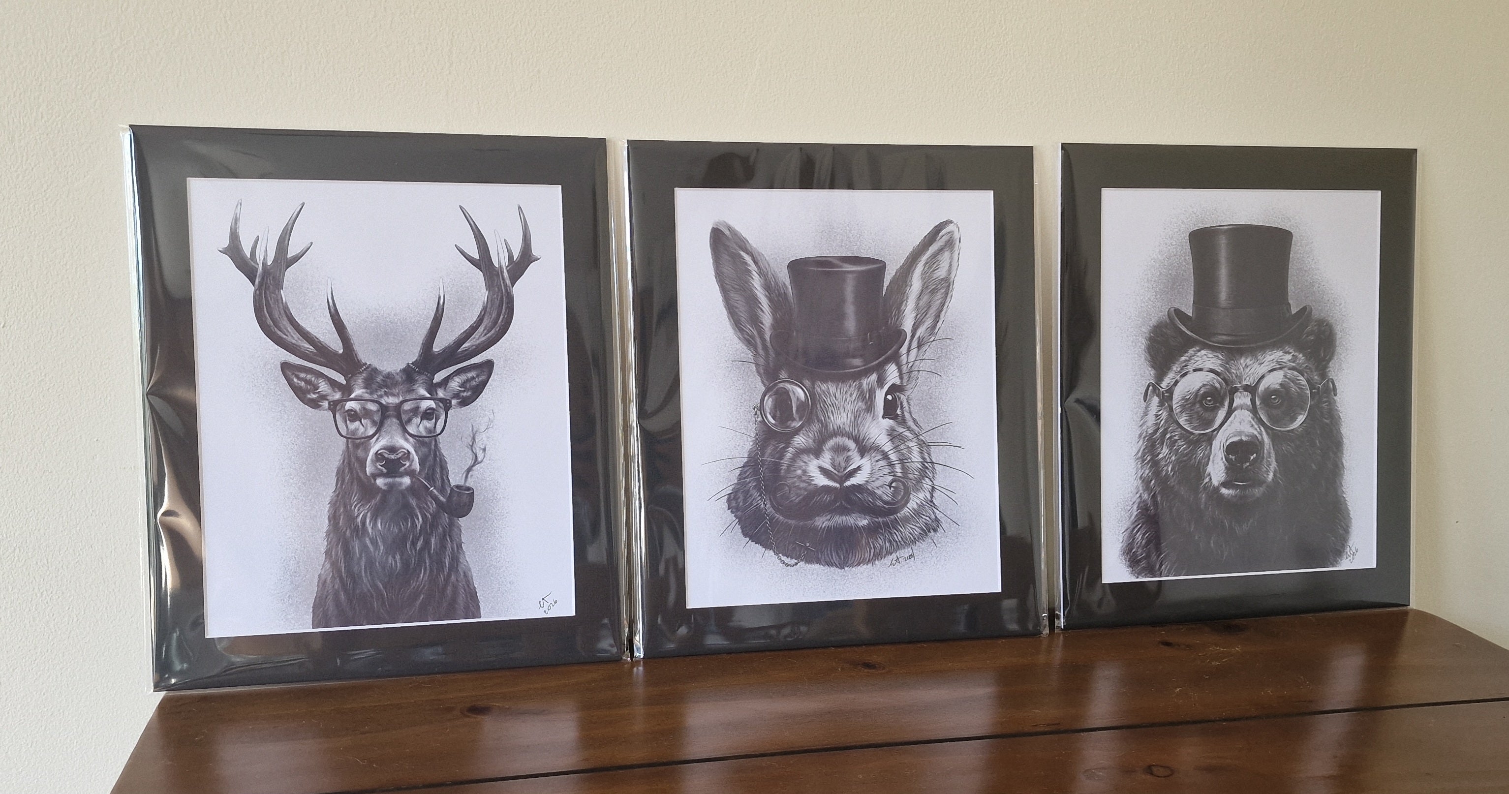 Victorian animal portrait print