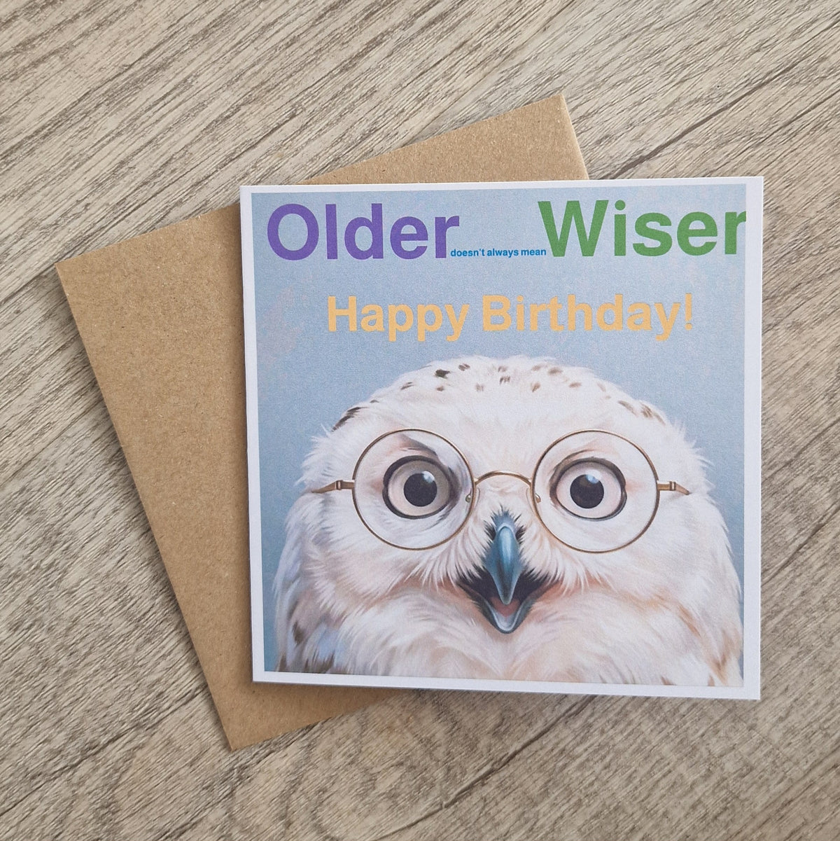 Funky owl Birthday card
