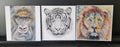 Lion, Tiger, Gorilla Greeting cards