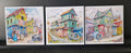 Shabby shacks greeting cards set of 3